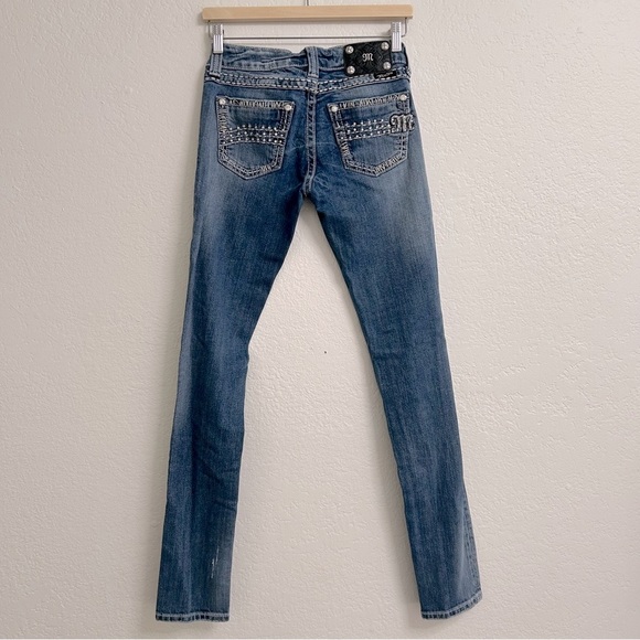 Miss Me Bedazzled Skinny Denim Jeans, Size 26 - Picture 4 of 6